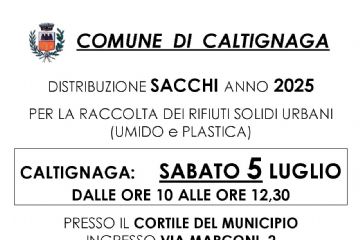 Distribuzione straordinaria sacchi RIFIUTI (umido e plastica) 