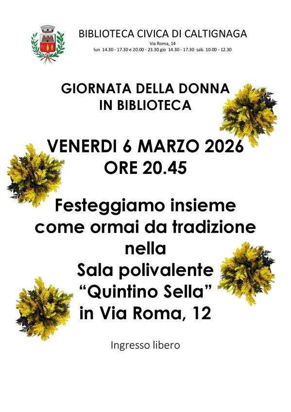 Avviso per venerdì 6 marzo ore 20.45